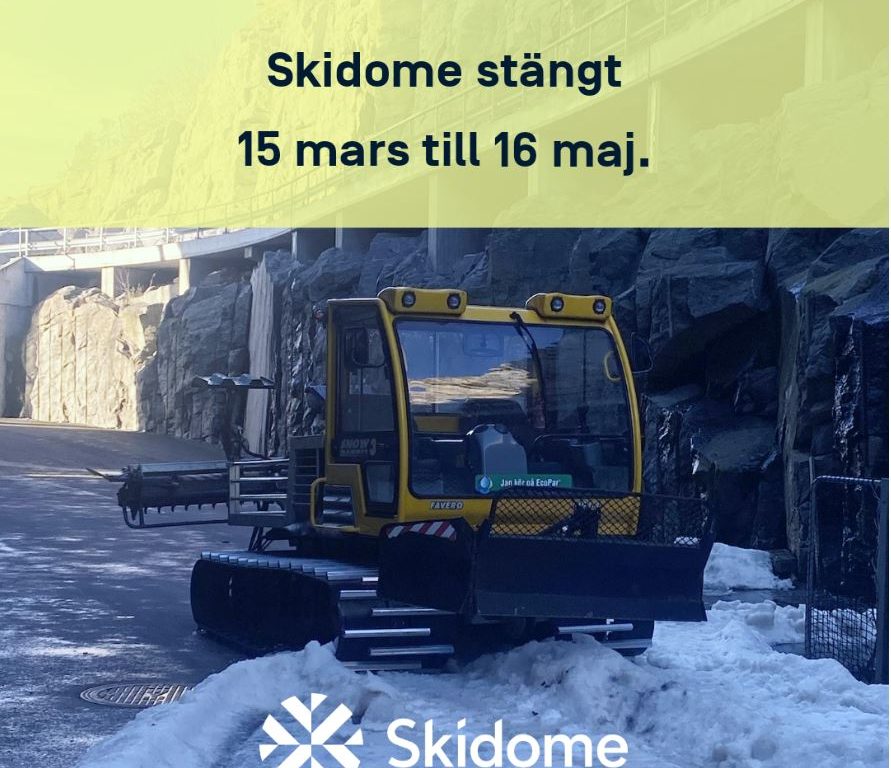 Stängt för underhållsarbete och snöbyte - Skidhall för längdskidåkning i Göteborg.